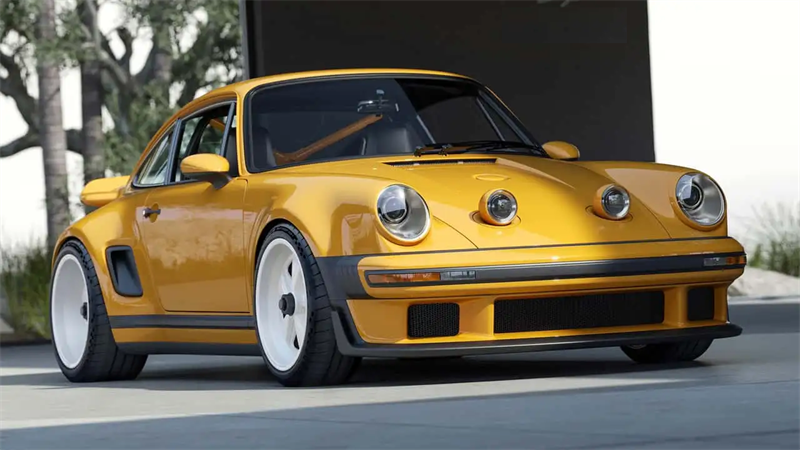 Pag -rebolusyon ng Elegance: Ang Porsche 911 Carrera Coupe na na -reimagine ng mang -aawit na may advanced na LED sa mga headlight ng projector at neon headlight para sa mga kotse